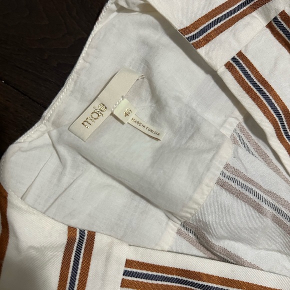 Maje Pieni wrap-effect striped twill jumpsuit - Size 40/US 8 - Picture 7 of 14